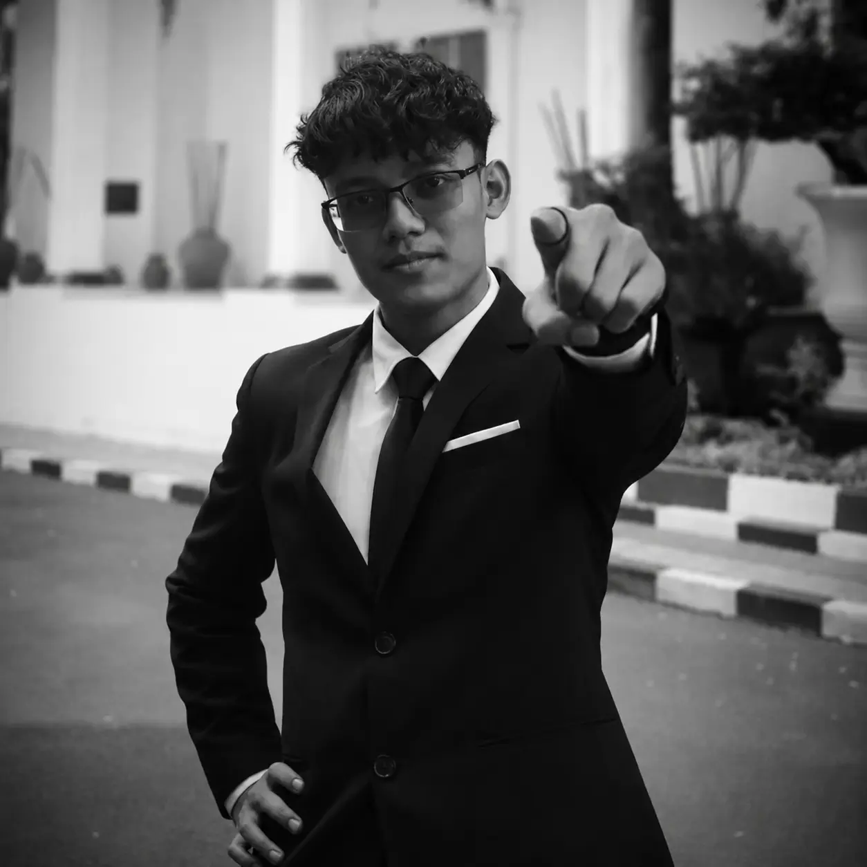 Portrait of Rafli A. on campus